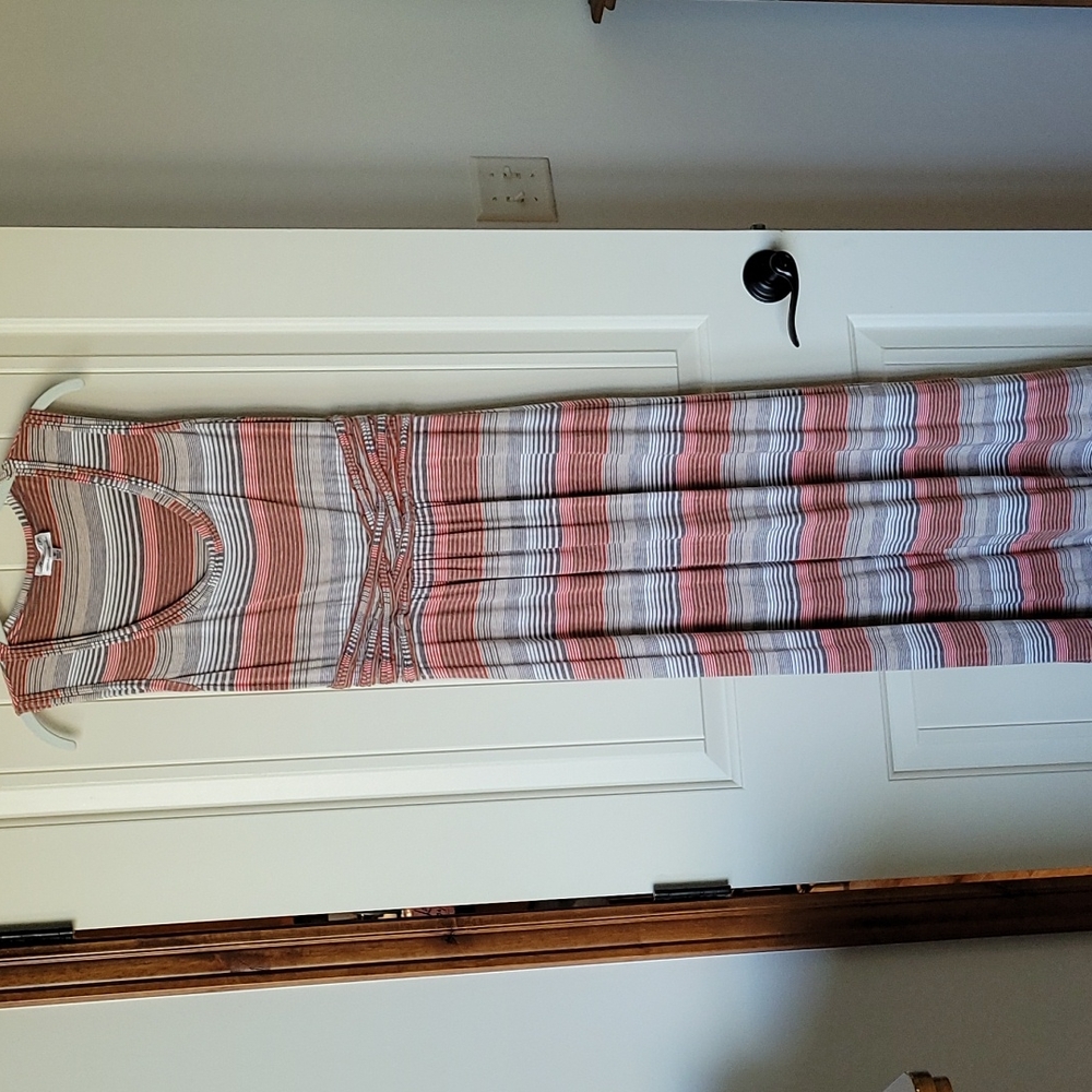 Max Studio striped knit maxi dress